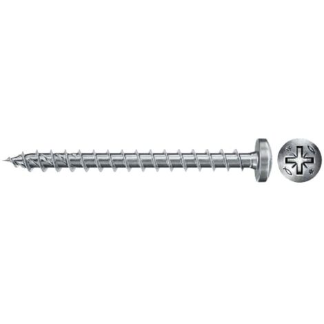 Tornillos PowerFast II FPF II PZF, 45x30 BC, cabeza redonda, engarce PZ, rosca total, cincado, caja 200  Fischer 670337