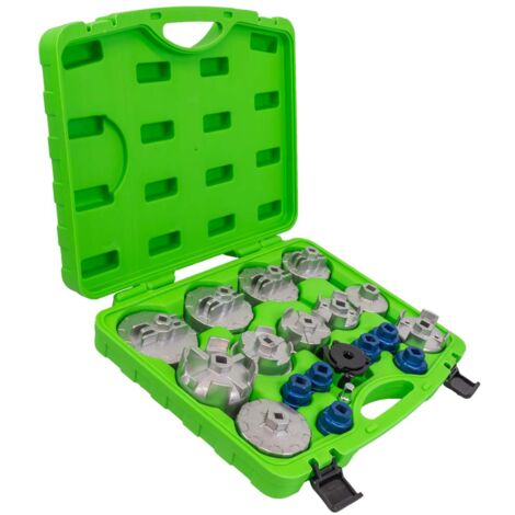 JUEGO DE EXTRACTORES PARA FILTROS DE ACEITE / 19 PIEZAS EN ALUMINIO JBM 54068 (1/4)