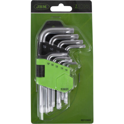 SET DE 9 LLAVES TORX CORTAS JBM 53955