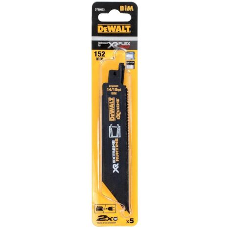 DeWALT Accesorios - Juego de hojas de sierra para metal, longitud 152 mm, 5 piezas DT99553