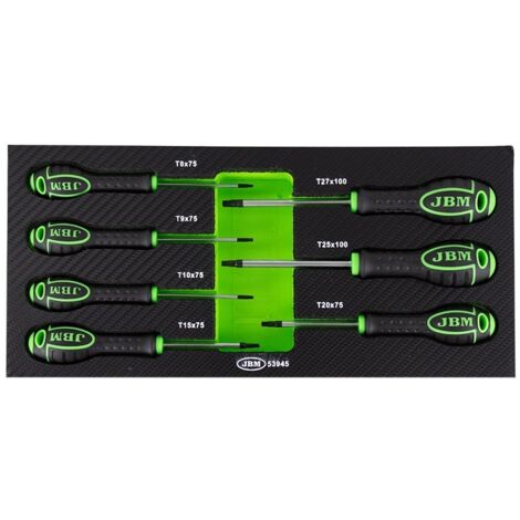 SET DE 7 DESTORNILLADORES EN TORX CON MODULO EVA CARBONO  JBM53945