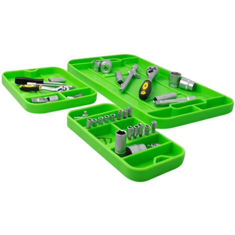 SET DE 3 BANDEJAS DE HERRAMIENTAS FLEXIBLES ANTIDESLIZANTES JBM 53903