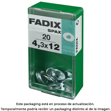 Arandela plana ancha, cinc, 43x12mm, caja 20 uds.  Fadix 85761 (1/3)