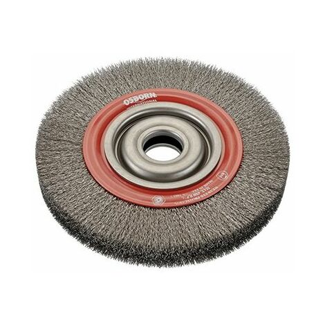 Cepillo circular inox de alambre ondulado con agujero multieje y filamento de Ø 0.30 mm (75x19x16 )  Osborn 9902511362