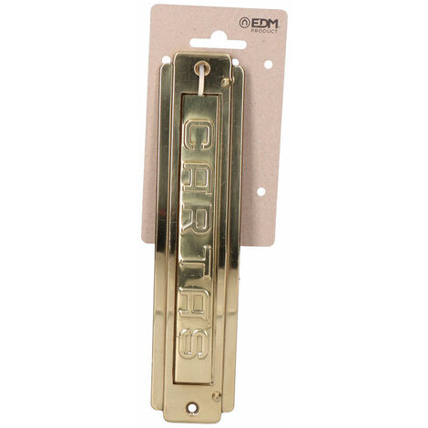 Placas para buzones EDM 85577 Dorado Latón pulido 22 x 5 cm