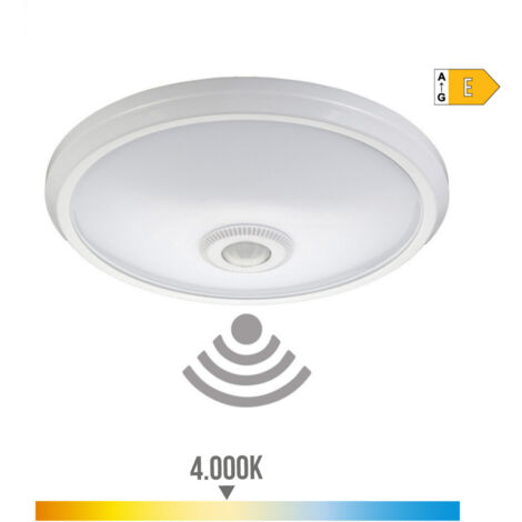Aplique de superficie led con sensor ip20 15w 4000k luz dia ø29x6cm edm (1/5)