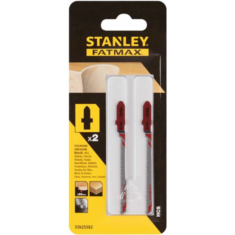 Hojas HCS para sierra de calar para madera x2 50mm Stanley STA25582-XJ
