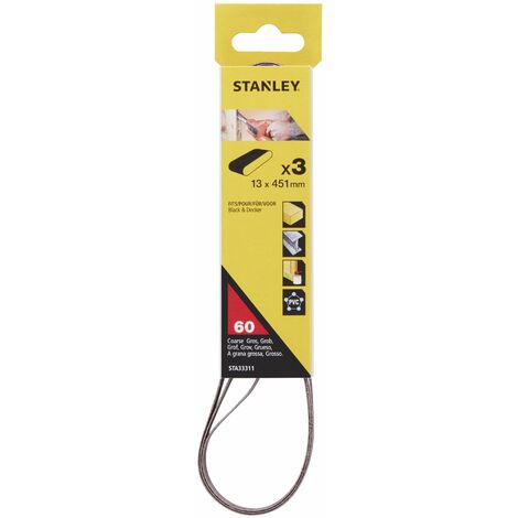3 Cintas para lima eléctrica 13 x 451mm. Grano 60. STY-STA33311-XJ (1/2)