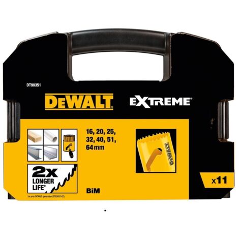 Juego de 11 piezas, Coronas Bi-metal, para electricista  DeWalt DT90351-QZ