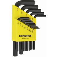 Juego de 13 llaves en L hexagonales en pulgadas .050-3/8" Bondhus 12237