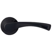 Manilla con roseta (Ø5 cm) en color negro satinado MICEL 07077