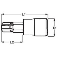 Llaves de vaso con puntas con puntas TX 3/8" TX10 TENGTOOLS