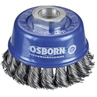 Cepillo taza acero de alambre trenzado con tuerca M14 y filamento Ø 0.50 mm (65x20 ) Osborn 0002608151