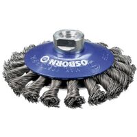 Cepillo cónico de acero trenzado con tuerca M14 Ø 115 mm y filamento Ø 0.50 mm Osborn 0002632151