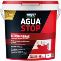 Sellador impermeable Aguastop Caucho con Fibras, Blanco, 5 kg Ceys 903304