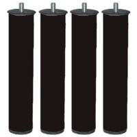 Patas Para Somier Acero Ø50x270mm Sin Rueda Acabado Negro Micel