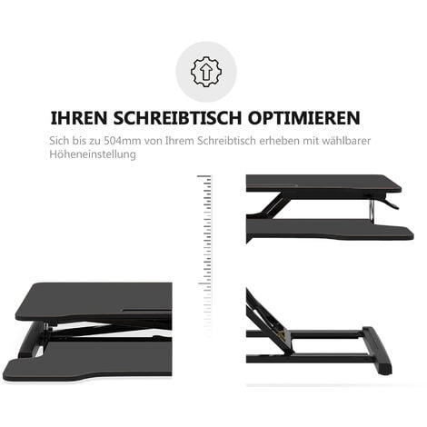 FITUEYES Bureau Assis Debout Moyen Brun 36''/91.5cm FSD309102WE