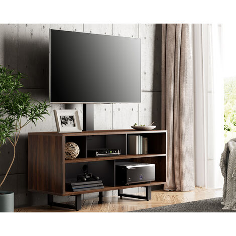 FITUEYES Support TV Pied pour Ecran de 32 à 60 Pouces Hauteur Réglable  1060-1240mm Angle Ajustable ±35°Meuble TV Pied VESA 200x200-600x400mm Noir