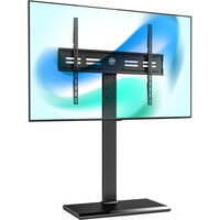 FITUEYES Support TV sur Pied pour Ecran de 50 à 85 Pouces LED LCD Plasma  Support pour Téléviseur avec Base en Verre Pivotant 80 Degré Hauteur  Réglable Max. VESA 800 x 600 mm Capacité Max 50 kg