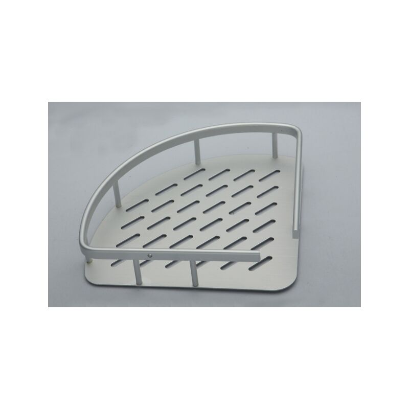 Portaoggetti a tensione ad angolo da appendere in doccia Basics altezza regolabile fino a 274 cm 4 ripiani in alluminio 
