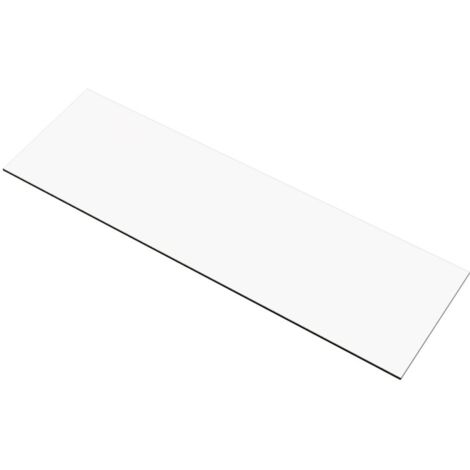 Cuisibane – Plan de travail HPL compact pour comptoir bar extérieur – 195 x 40 cm – Résistant à l'humidité, gel, chaleur et UV – Surface blanche