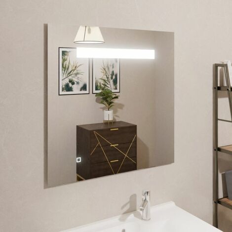 Miroir lumineux ELEGANCE 80x80 cm - avec interrupteur sensitif