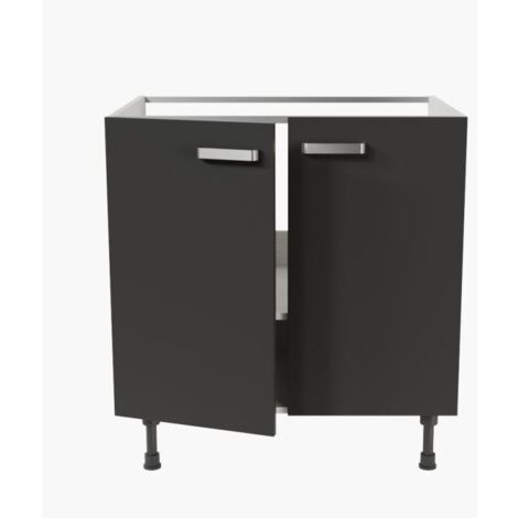 Meuble sous évier - 80 cm - Noir