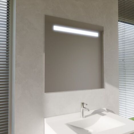 Miroir lumineux ELEG PLUS 80x80 cm - Avec antibuée sans interrupteur (1/2)