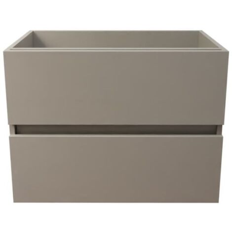 Caisson de salle de bain ROSALY INOX - 70 cm- Gris- Plan vasque en