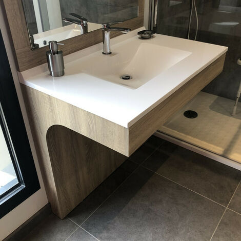 Meuble simple vasque PMR ALTEA 70 cm - Cambrian oak