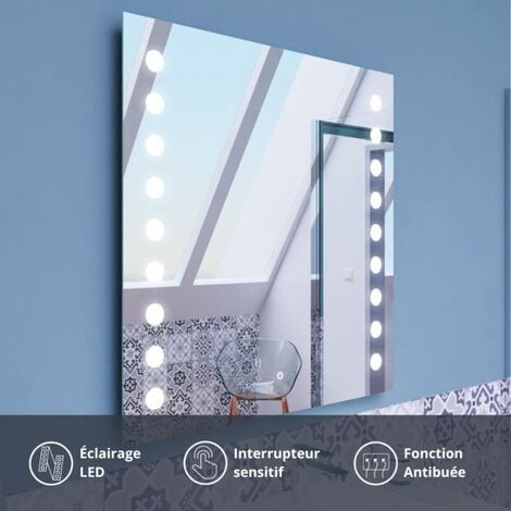 Miroir rétroéclairant LED 120 cm x 80 cm PRESTIGE - Creazur Pro