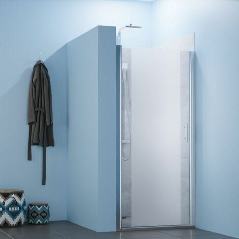 Porte de douche sablée pivotante SANDY sans cadre 80 cm - 6mm