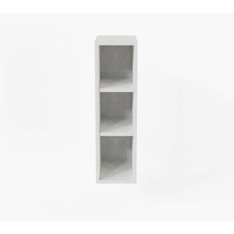 Cuisibane – Casier de rangement cuisine 20 cm – Caisson gris clair aspect tissé – 2 étagères – Hauteur 70 cm – Profondeur 35 cm (1/3)