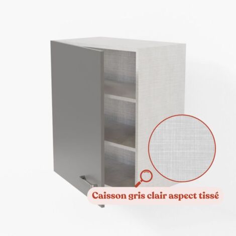 Meuble haut de cuisine - 60 cm - Gris