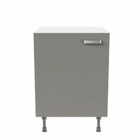 Meuble de cuisine bas - 60 cm - Gris