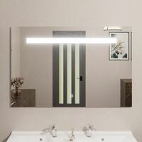 Miroir lumineux salle de bain 120x80 cm – Éclairage LED 1000 lumens – Interrupteur sensitif – Norme IP44 – Elegance