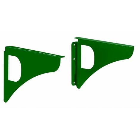 Lot de 2 équerres design en acier pour boîte aux lettres - Vert - Decayeux