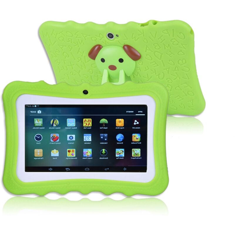 Tablet PC para niños de 7" Smart Kids Tablet PC 7" 1+8Gwifi Bluetooth, 8GB ROM 1024*600 Resolución Wifi Tablet PC para niños, Verde