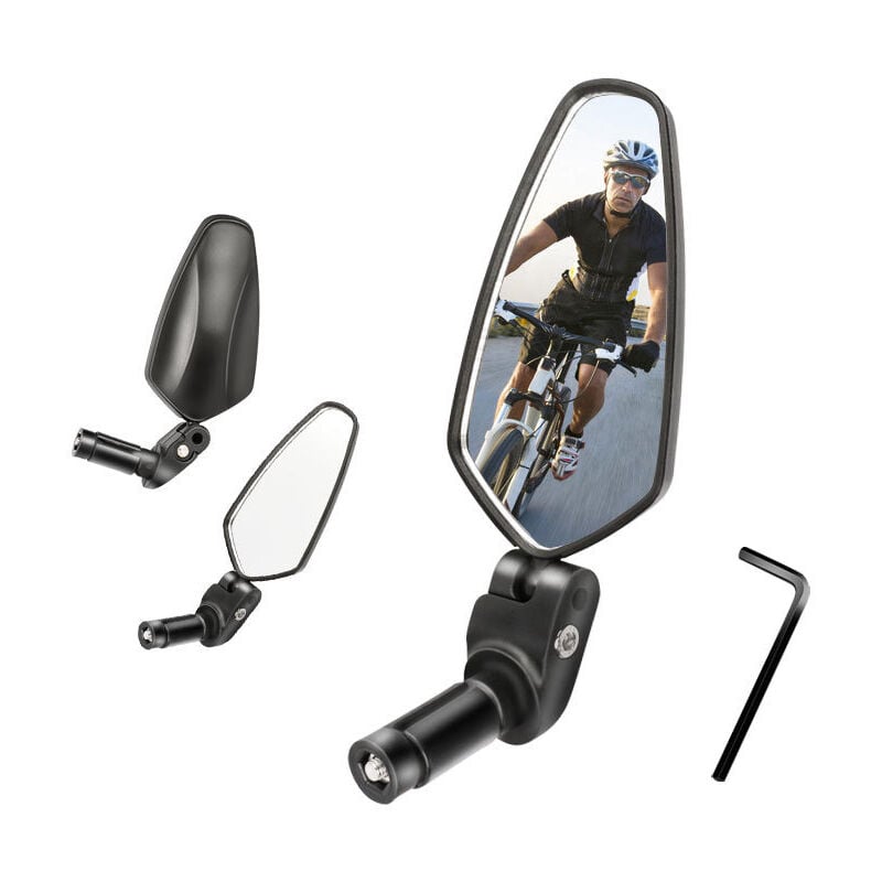 Espejo de bicicleta, espejo retrovisor de bicicleta, espejo de bicicleta giratorio de 360°, espejo de bicicleta, espejo retrovisor de bicicleta de 2 piezas para bicicleta de ciclismo universal, bicicleta de montaña, bicicletas de carretera