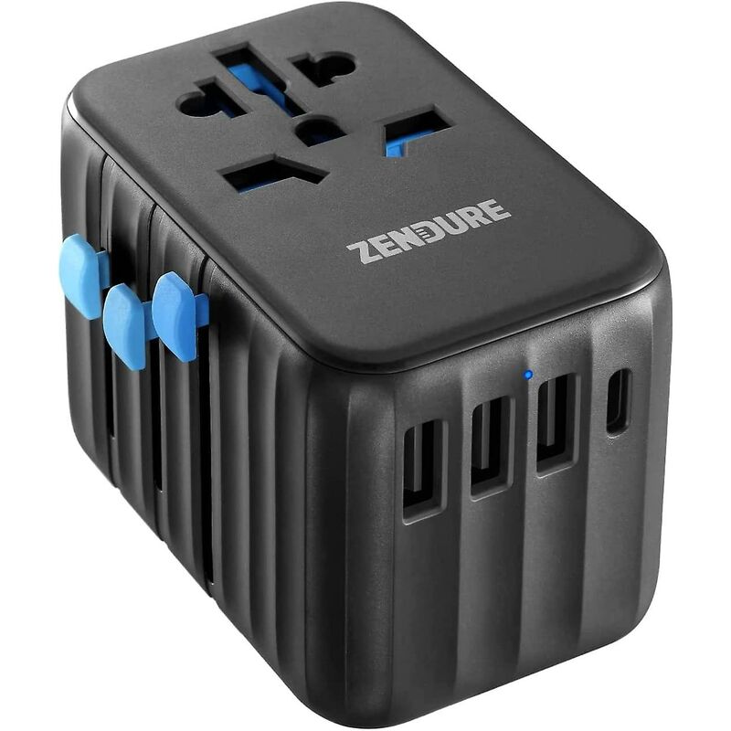 Adaptador de viaje Enchufe de viaje Adaptador de viaje universal 30w Pd Usb C Cargador de pared de carga rápida Adaptador internacional