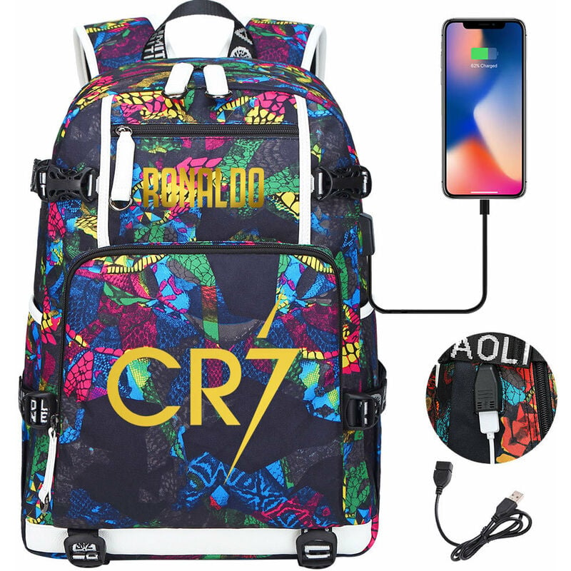 Mochila para hombres, mochila escolar para niños adolescentes, mochila grande impermeable para mujeres para viajes de trabajo con bolsa antirrobo con puerto de carga USB (Figura 1)