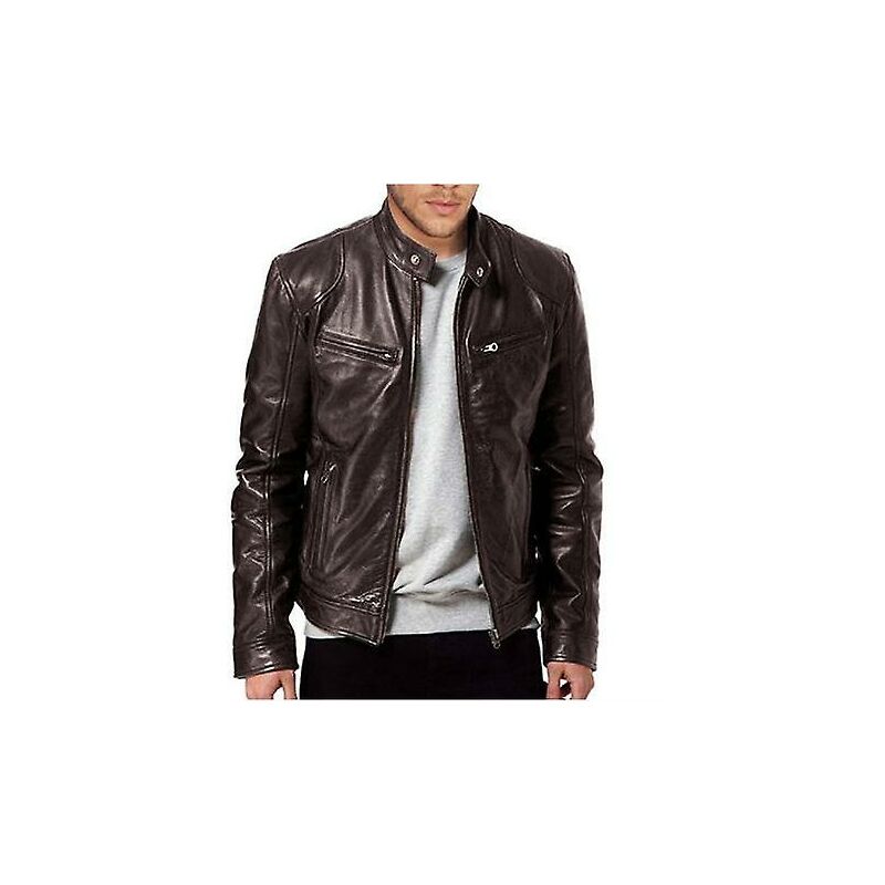 Chaqueta de cuero para hombre, chaquetas de otoño e invierno para hombre, abrigos-5XL-dontodent