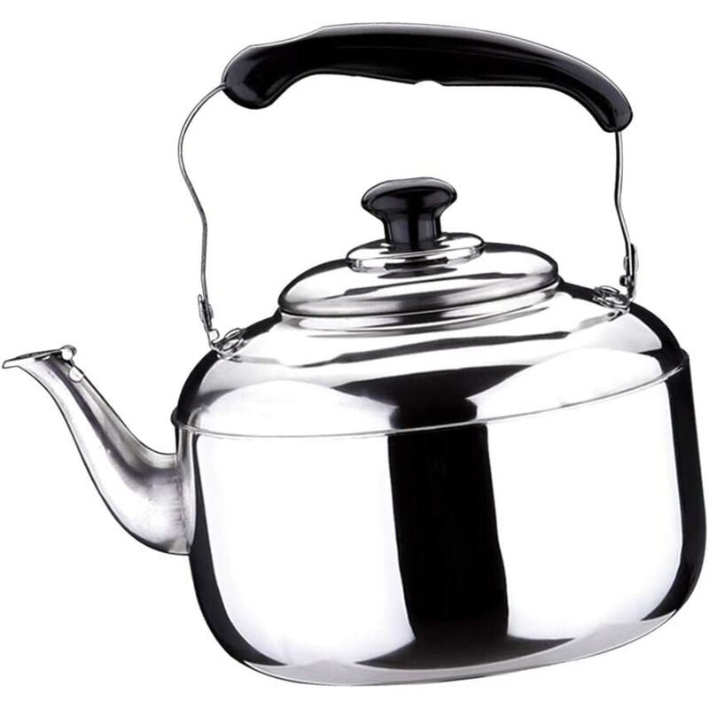 Dontodent 1 Pieza Hervidor de Acero Inoxidable con Asa, Hervidor para Agua, Té, Espresso, Leche, 4L