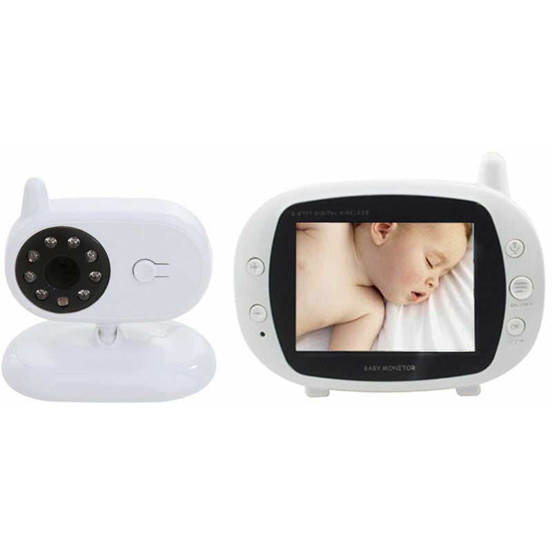 Ecoute-Bebe Babyphone Cámara Video Inalámbrica 3.2inchLcd Estándar de la UE Videoteléfono para bebés 2.4 Ghz Night Vision Lullabies