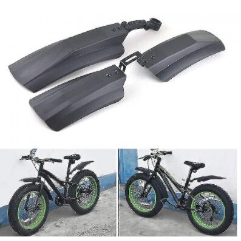 Thsinde Guardabarros de bicicleta, guardabarros traseros delanteros de bicicleta de plástico de 26 pulgadas guardabarros de neumáticos duraderos para bicicleta de montaña de neumáticos gordos