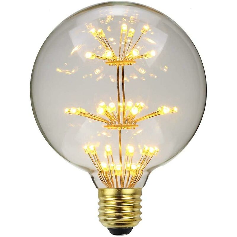 Thsinde bombilla led Vintage bombilla Rgb fuegos artificiales Edison bombilla G95 3w 220v E27 bombilla decorativa