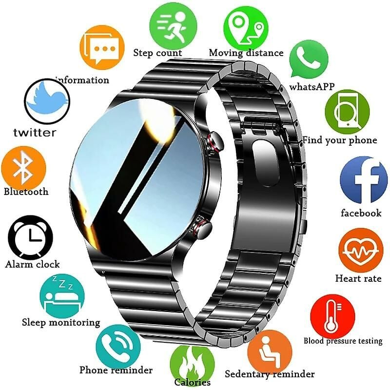 454*454 Hd 1,39 pulgadas pantalla reloj inteligente hombres Bluetooth llamada Ip68 reproductor de música a prueba de agua enlace Bluetooth auriculares Smartwatch hombres-Thsinde