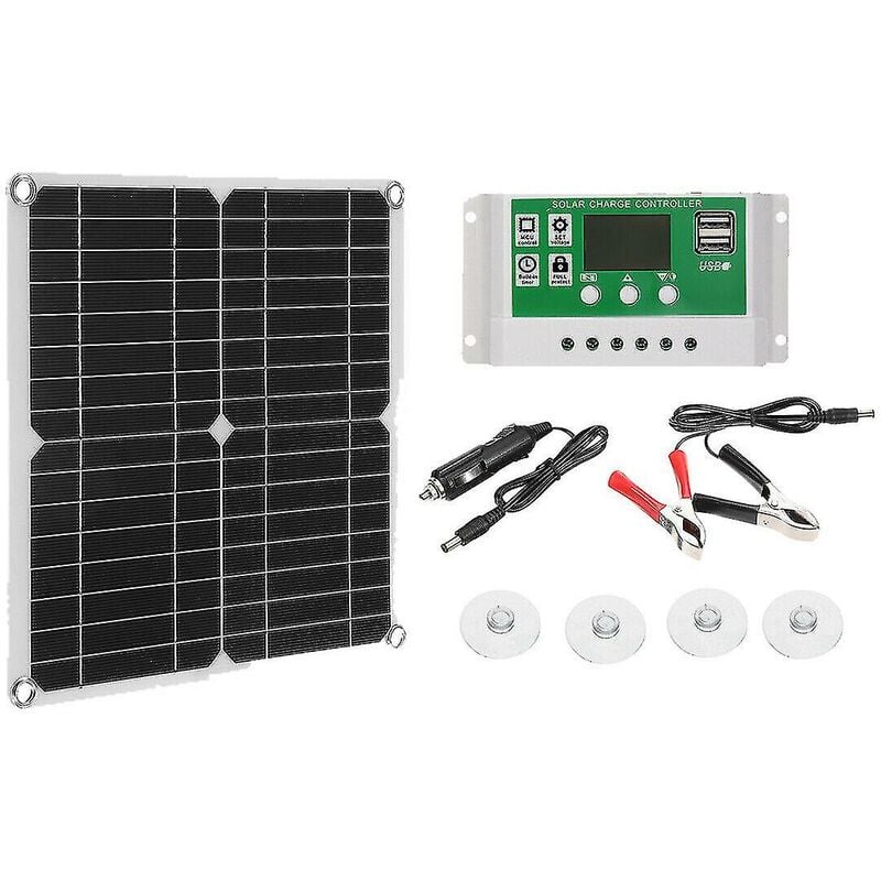 Kit de panel solar 200w 60a 12v cargador de batería con controladorbejoey