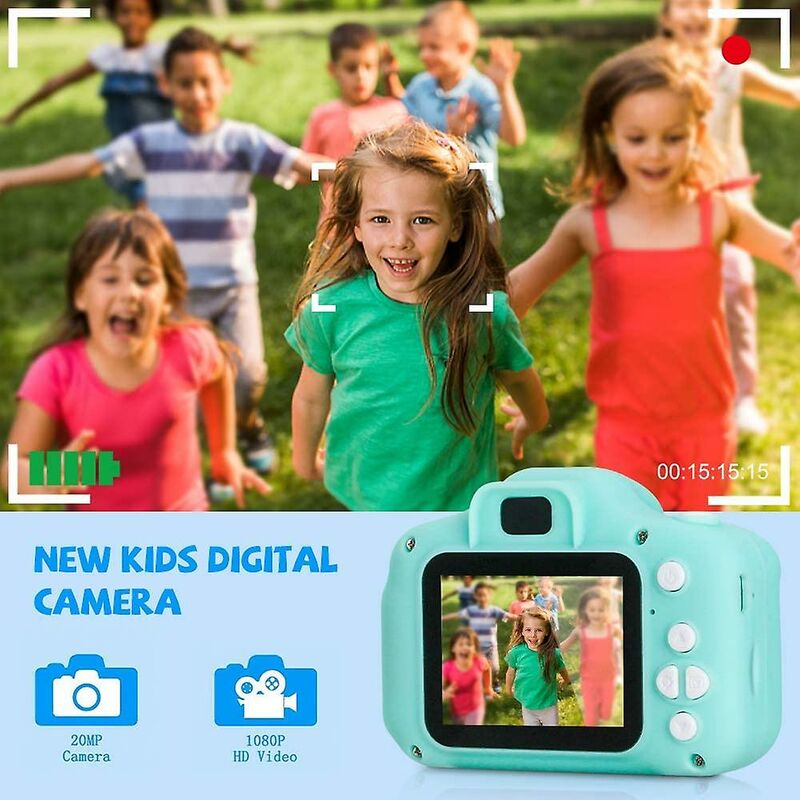 THSIDNE Cámara para niños, mini cámara digital recargable para niños, videocámara a prueba de golpes, regalos para niños de 3 a 8 años, video HD de 8 MP, pantalla de 2 pulgadas para niños (32 g)