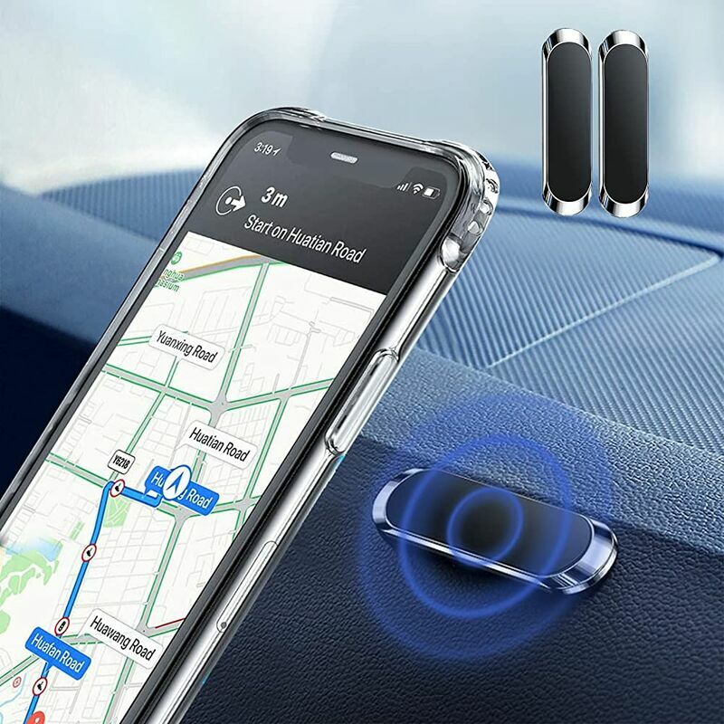 Mini soporte magnético para teléfono de coche, soporte magnético universal para teléfono de coche GPS inteligente manos libres, imán superfuerte ajustable de 360° para iPhone Samsung y más